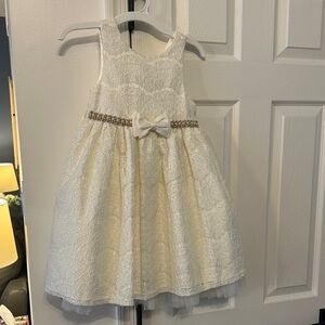 American Princess Cream Lace Dress with Bow